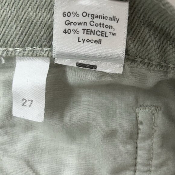 Reformation Ryan Patch High Rise Straight Jeans Women’s Size 27 Green Ankle - Picture 8 of 10